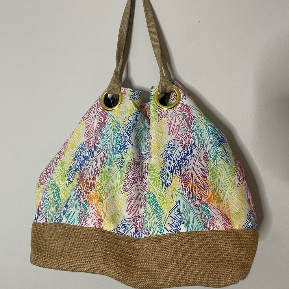 Large beach bag with palm tree designs by Peter Millar - Picture 4 of 15